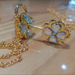 守護甜心項鍊動漫小蘭亞夢守護甜心鎖水晶項鍊鎖頭鑰匙掛件可打開