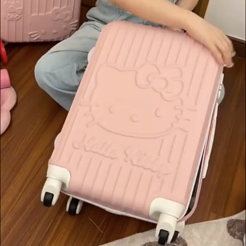 hellokitty行李箱20寸結實耐用大容量大學生放假旅行箱可愛子母箱