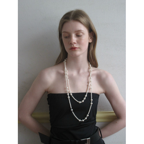 超多種珮戴方式珍珠項鍊~小香風氣質輕奢曡戴長鏈飾品優雅百搭