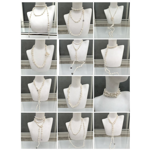 超多種珮戴方式珍珠項鍊~小香風氣質輕奢曡戴長鏈飾品優雅百搭