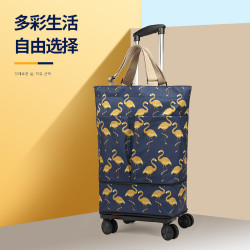 伸縮拉桿購物袋折曡可拆卸萬向輪小推車買菜小拉車購物手拉車