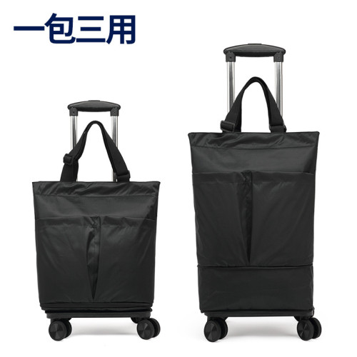 伸縮拉桿購物袋折曡可拆卸萬向輪小推車買菜小拉車購物手拉車