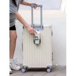 新款多功能大容量旅行箱行李箱拉桿箱萬向輪男女學生鋁框密碼箱子