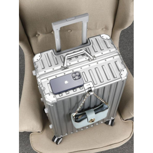 新款多功能大容量旅行箱行李箱拉桿箱萬向輪男女學生鋁框密碼箱子