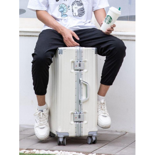 新款多功能大容量旅行箱行李箱拉桿箱萬向輪男女學生鋁框密碼箱子