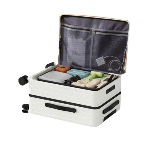 新款擴容深倉側開口大容量多功能行李箱女20寸學生密碼旅行箱男26