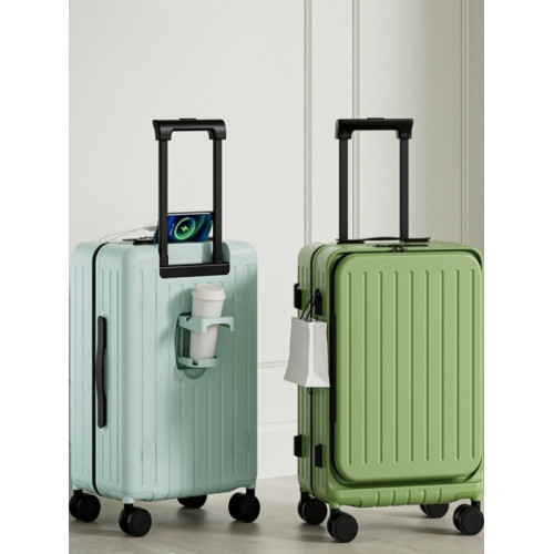 新款擴容深倉側開口大容量多功能行李箱女20寸學生密碼旅行箱男26