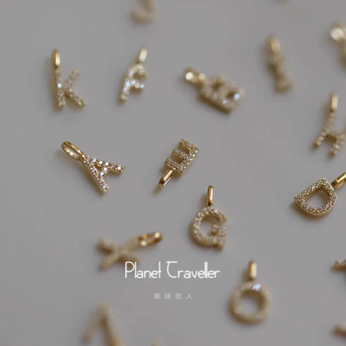 S925銀26字母項鍊女迷你吊墜名字DIY簡約輕奢氣質百搭鎖骨鍊禮物 S925銀26字母項鍊女迷你吊墜名字DIY簡約輕奢氣質百搭鎖骨鍊禮物