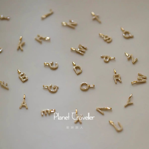 S925銀26字母項鍊女迷你吊墜名字DIY簡約輕奢氣質百搭鎖骨鍊禮物 S925銀26字母項鍊女迷你吊墜名字DIY簡約輕奢氣質百搭鎖骨鍊禮物