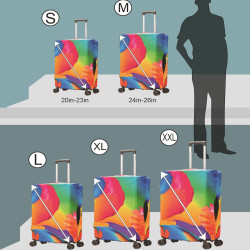 創意塗鴉行李箱保護罩加厚彈力24寸行李箱保護套戶外旅行拉桿箱套