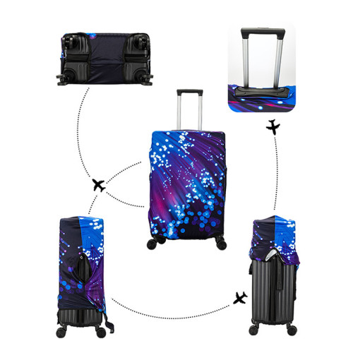 創意塗鴉行李箱保護罩加厚彈力24寸行李箱保護套戶外旅行拉桿箱套