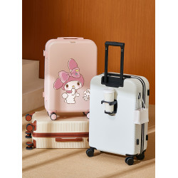 美樂蒂塗鴉行李箱多功能拉桿箱結實耐用可愛萬向輪密碼旅行箱皮箱