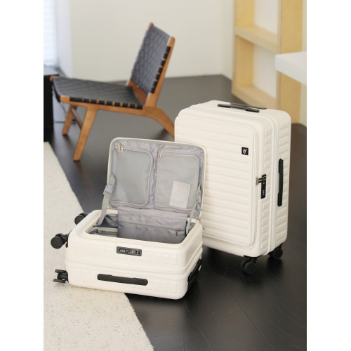 進口日本hinomoto靜音輪側開蓋行李箱女可擴展杯架旅行箱登機箱男 進口日本hinomoto靜音輪側開蓋行李箱女可擴展杯架旅行箱登機箱男