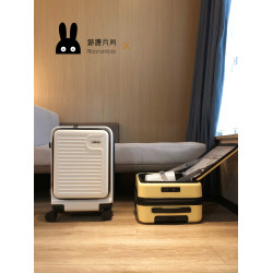 側開蓋行李箱女20寸可擴展大深倉旅行登機箱2025新款學生拉桿箱子