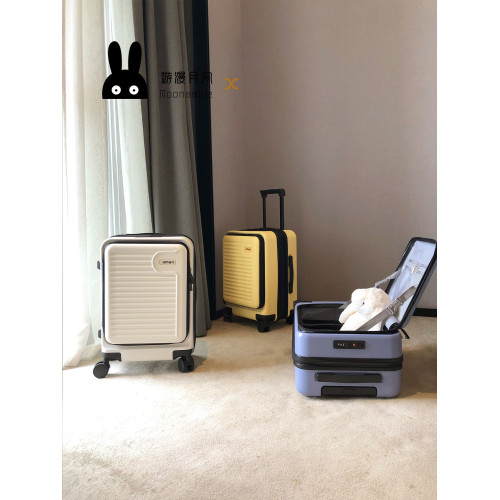 側開蓋行李箱女20寸可擴展大深倉旅行登機箱2025新款學生拉桿箱子