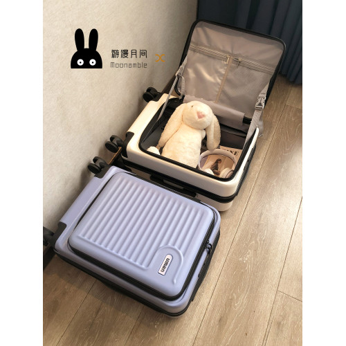 側開蓋行李箱女20寸可擴展大深倉旅行登機箱2025新款學生拉桿箱子