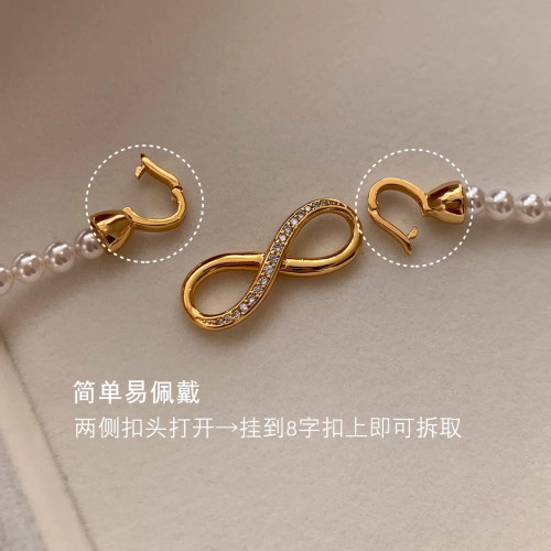 強光珍珠項鍊女2025新款爆款高級感輕奢小衆多層雙層曡戴鎖骨頸鏈