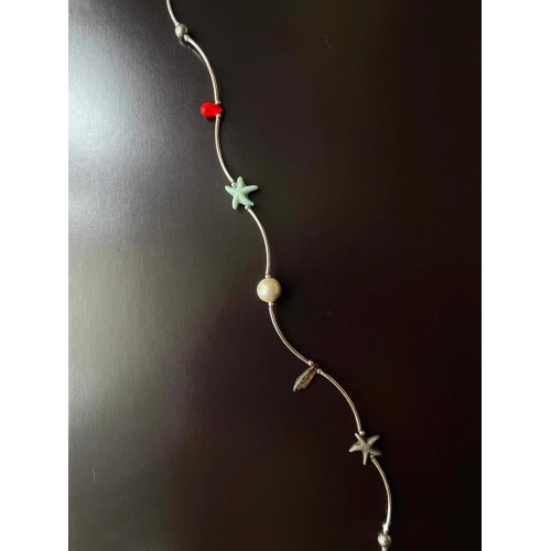 海邊多巴胺彩色海星項鍊女2026新款配飾高級感輕奢小衆鎖骨鍊頸鏈