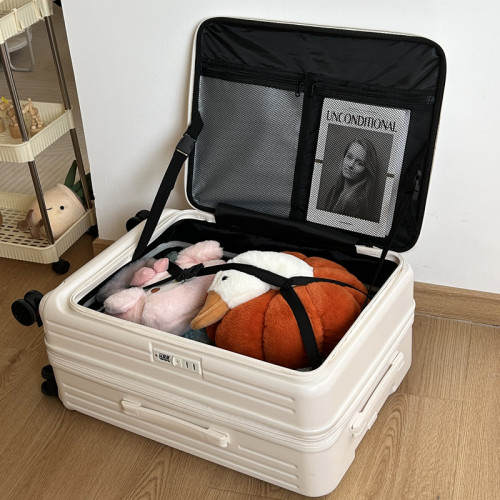 大容量側開行李箱女可擴容深倉拉桿箱登機密碼箱24寸學生男旅行箱 大容量側開行李箱女可擴容深倉拉桿箱登機密碼箱24寸學生男旅行箱