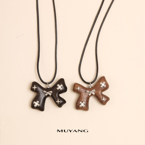 慕陽MUYANG馬項鍊吊墜秋冬毛衣鏈可愛木蝶系列馬年新年禮物配飾