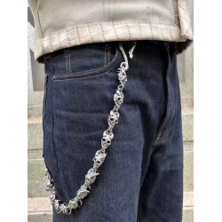 骷髏褲鏈項鍊多種帶法個性質感時尚男女款百搭氣質潮流簡約獨特