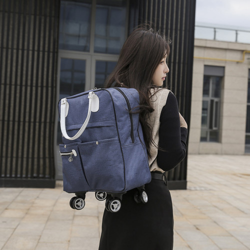 行李箱拉桿包新品女大容量行李包手提行李袋折曡旅行收納袋萬向輪