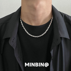 「逆鱗」項鍊男士高級感小衆鎖骨鍊潮牌百搭配飾鈦鋼不褪色
