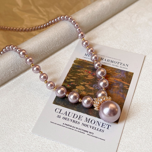 冰雪女王漸變仿珍珠毛衣項鍊女2026新款高級感鎖骨頸鏈輕奢小衆配 冰雪女王漸變仿珍珠毛衣項鍊女2026新款高級感鎖骨頸鏈輕奢小衆配