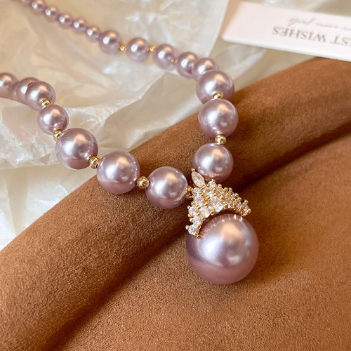 冰雪女王漸變仿珍珠毛衣項鍊女2026新款高級感鎖骨頸鏈輕奢小衆配 冰雪女王漸變仿珍珠毛衣項鍊女2026新款高級感鎖骨頸鏈輕奢小衆配