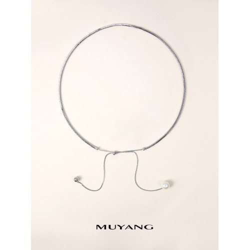 慕陽MUYANG珠銀項鍊女款高級感小衆設計掛脖秋冬毛衣鏈長珍珠配飾 慕陽MUYANG珠銀項鍊女款高級感小衆設計掛脖秋冬毛衣鏈長珍珠配飾