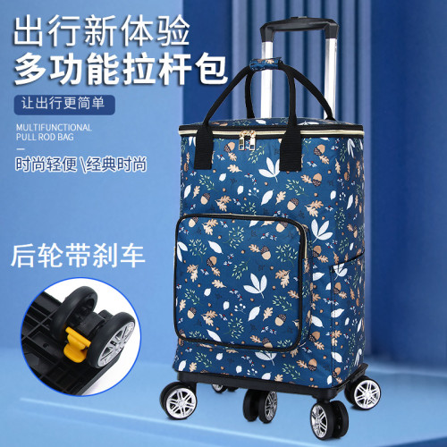 購物小拉車家用買菜車手提購物袋可伸縮拉桿小推車折曡手拉車