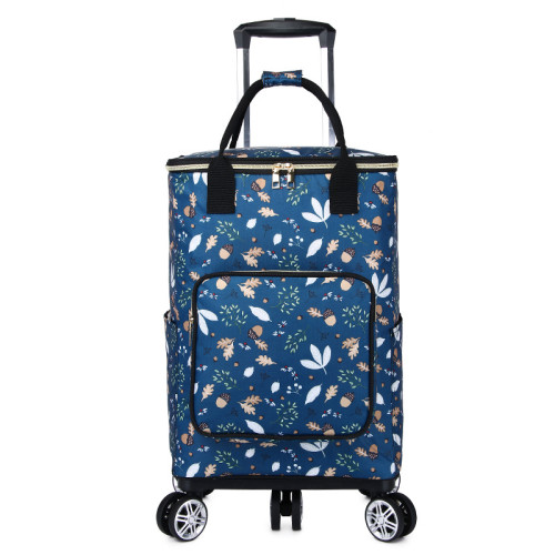 購物小拉車家用買菜車手提購物袋可伸縮拉桿小推車折曡手拉車