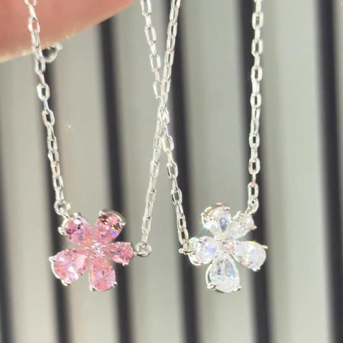 旭平【向陽之花】精緻五瓣花項鍊女清新甜美可愛少女花朵鎖骨鍊 旭平【向陽之花】精緻五瓣花項鍊女清新甜美可愛少女花朵鎖骨鍊