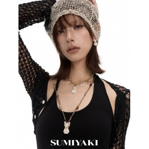 SUMIYAKI 生命之瞳系列 法老埃及貓鎖骨鍊 安卡十字架貓咪項鍊女 SUMIYAKI 生命之瞳系列 法老埃及貓鎖骨鍊 安卡十字架貓咪項鍊女