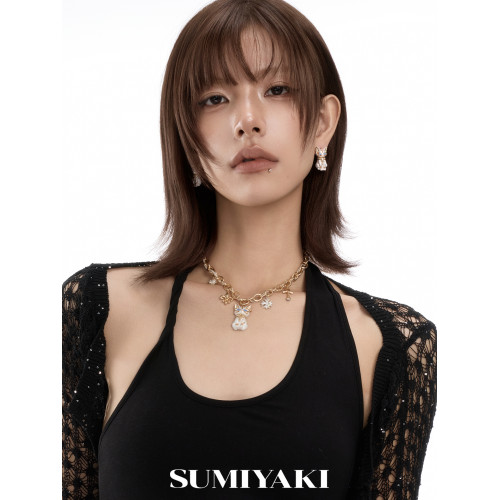 SUMIYAKI 生命之瞳系列 法老埃及貓鎖骨鍊 安卡十字架貓咪項鍊女 SUMIYAKI 生命之瞳系列 法老埃及貓鎖骨鍊 安卡十字架貓咪項鍊女