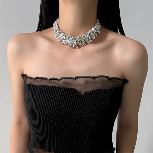 法式超閃輕奢鋯石毛絨choker項鍊女精緻高級設計感時尚脖頸鏈配飾 法式超閃輕奢鋯石毛絨choker項鍊女精緻高級設計感時尚脖頸鏈配飾