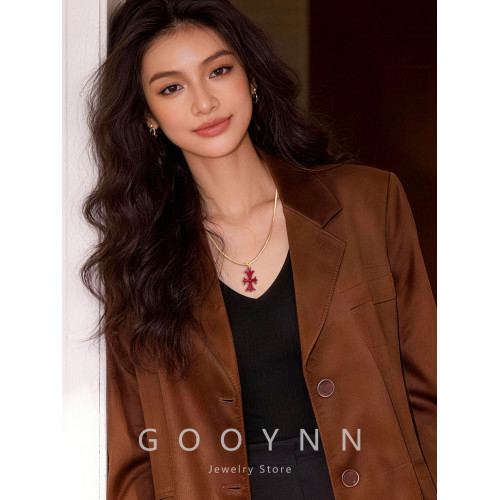 彩色十字架項鍊女款2026新款DIY小馬小熊吊墜飾品鎖骨毛衣鏈配飾