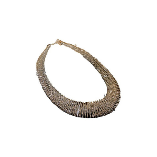 歐美誇張彈簧切面項鍊時尚個性氣質鎖骨鍊高級感辣妹百搭飾品