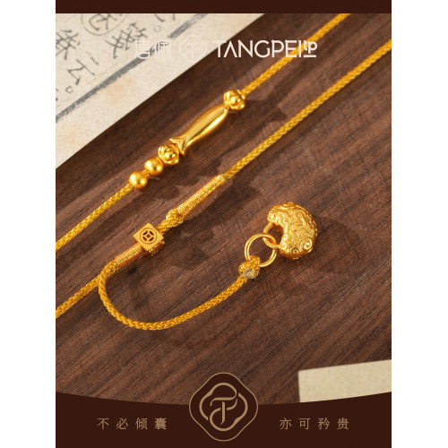 唐珮TANGPEI TP時尚設計感國潮復古新中式鏤空花絲葫蘆吊墜項鍊 唐珮TANGPEI TP時尚設計感國潮復古新中式鏤空花絲葫蘆吊墜項鍊