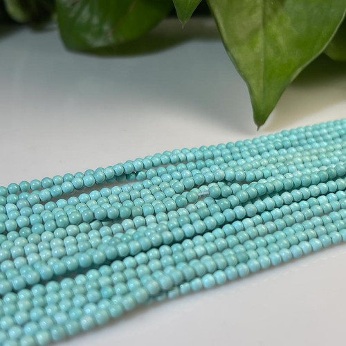 天然原礦綠松石高瓷藍手串DIY項鍊單多圈散珠手鏈女小米珠毛衣鏈 天然原礦綠松石高瓷藍手串DIY項鍊單多圈散珠手鏈女小米珠毛衣鏈