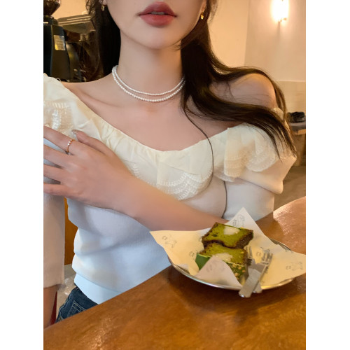 倪妮同款珍珠項鍊女款輕奢小衆鎖骨鍊配飾毛衣鏈高級感頸鏈素鏈