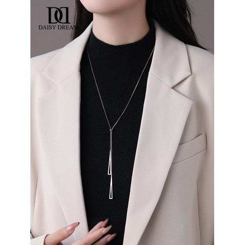 百搭幾何裝飾項鍊女長款氣質毛衣鏈2026新款簡約高級感鎖骨鍊配飾