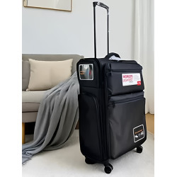 出口日本XIRKVE超輕海關密碼鎖擴容防爆拉鍊萬向輪畱學生航空箱