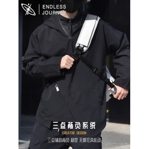 阿波羅X1單肩斜後後背包男大容量磁吸釦騎行後後背包多功能郵差平板電腦包