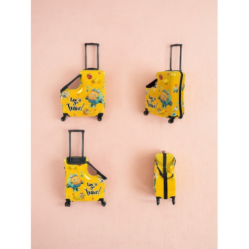 兒童行李箱可坐可騎行拉桿箱萬向輪可愛卡通旅行箱男女童登機箱子