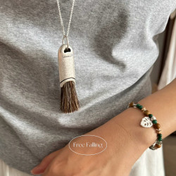 FF 高版本lema*re冷淡風馬鬃毛項鍊車靜媛同款流蘇毛刷毛衣鏈女