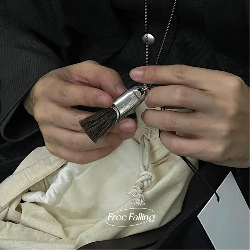 FF 高版本lema*re冷淡風馬鬃毛項鍊車靜媛同款流蘇毛刷毛衣鏈女