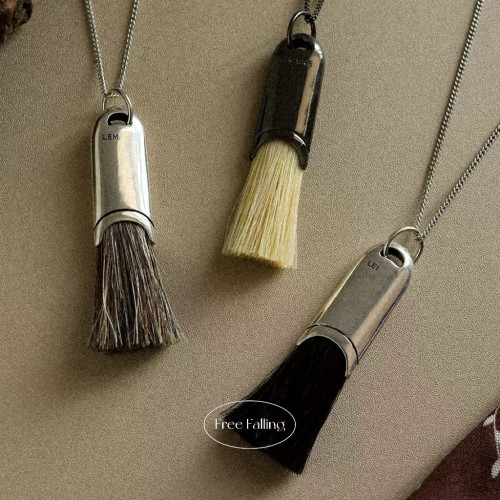 FF 高版本lema*re冷淡風馬鬃毛項鍊車靜媛同款流蘇毛刷毛衣鏈女