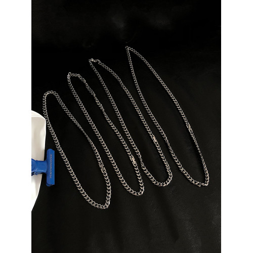 SAZ 不掉色原創嘻哈港風古巴項鍊男鏈子簡約鈦鋼百搭小衆鎖骨鍊潮 SAZ 不掉色原創嘻哈港風古巴項鍊男鏈子簡約鈦鋼百搭小衆鎖骨鍊潮