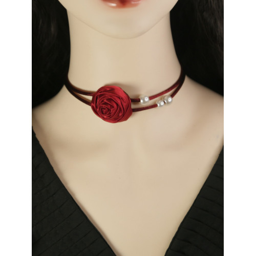 感項鍊花朵鎖骨頸鏈choker脖子飾品魅力項圈新款網紅項圈